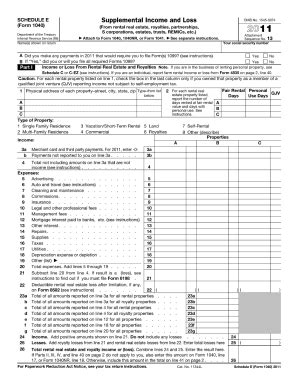 Irs form 1040x is not, however, used to correct simple mathematical errors, but rather to make changes for additional income. 2011 Form IRS 1040 - Schedule E Fill Online, Printable ...