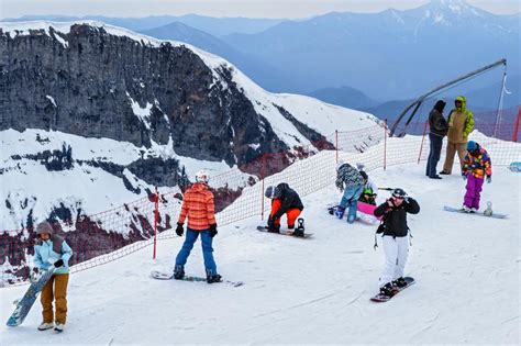 Sochi Russia March 28 2014 Ski Slope Of Gorky Gorod Mountain Ski