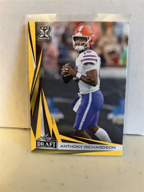 2023 Leaf Draft Anthony Richardson B2 5 Rookie Rc Yellow Parallel 299 Picclick