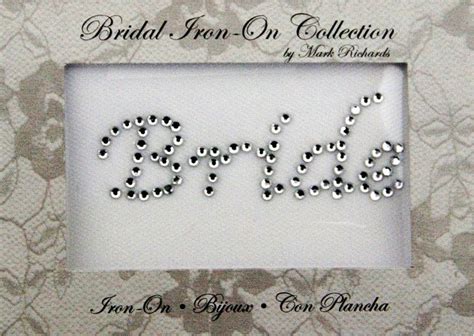 Designs™ Iron Ons Bridal Rhinestone Applique Word Bride 2