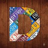 Pictures of License Plate Alphabet