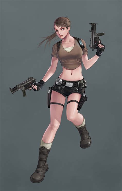 Lara Croft Tomb Raider Drawn By Sww13 Danbooru