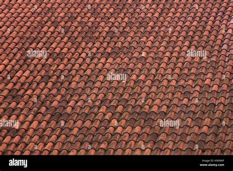 Red Tile Roof Texture Background Stock Photo 160432987 Alamy