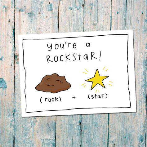 You're A Rockstar Positive Postcard By indieBerries ...