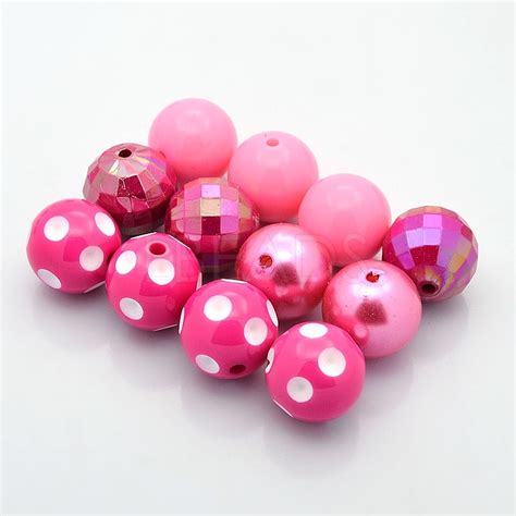 Round Chunky Bubblegum Acrylic Beads