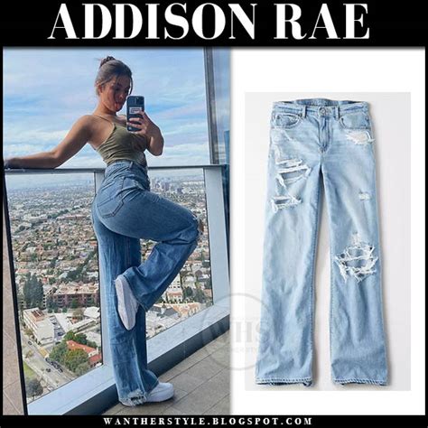 Addison Rae In Ripped Wide Leg Jeans And Tie Dye Top On January 29 I