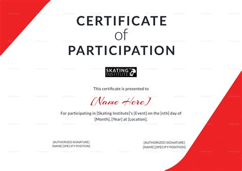 Fascinating Sample Certificate Of Participation Template Thevanitydiaries
