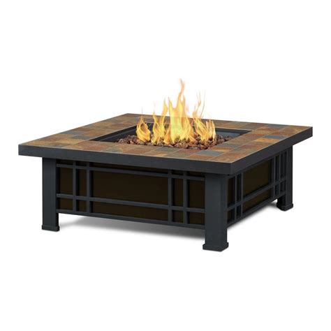 Real Flame Morrison Stainless Steel Propane Fire Pit Table Wood