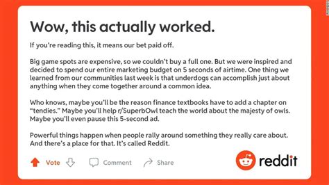 Reddit Really Did Run A Super Bowl Ad And It Referenced When Its Users Disrupted Wall Street