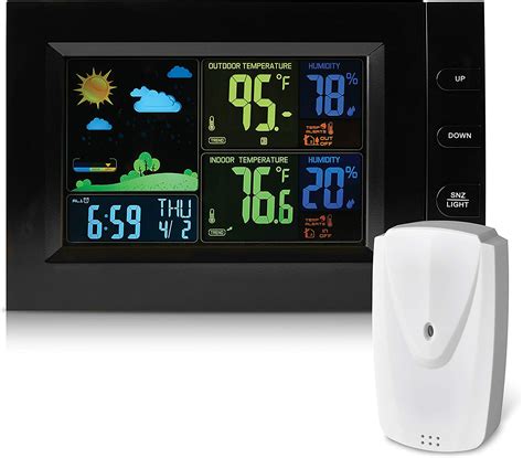 Rca Wireless Weather Station Clock Full Color Display