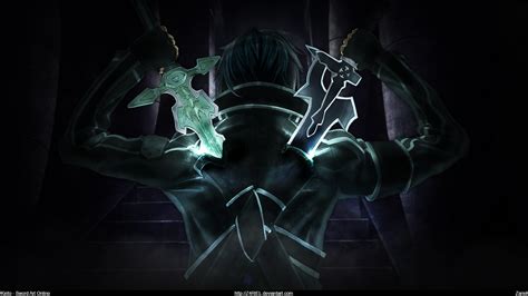 Sword Art Online - Kirito Dual Blades [Wallpaper] by Z4RIEL on DeviantArt