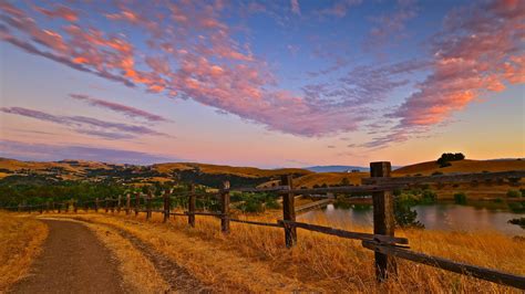 Wallpaper Landscape Sunset Hill Nature Sky Field Sunrise