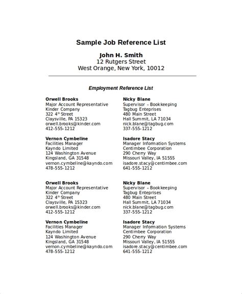 Maybe you would like to learn more about one of these? FREE 9+ Sample Reference List Templates in PDF | MS Word