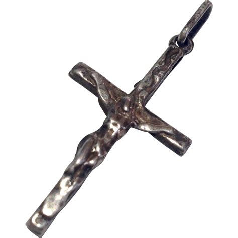 Vintage Sterling Silver Crucifix Cross Sterling Silver Silver Crucifix