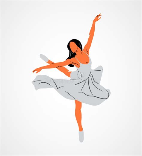 Abstract Line Art Of Ballet Dancer Ballerina Movement Pose
