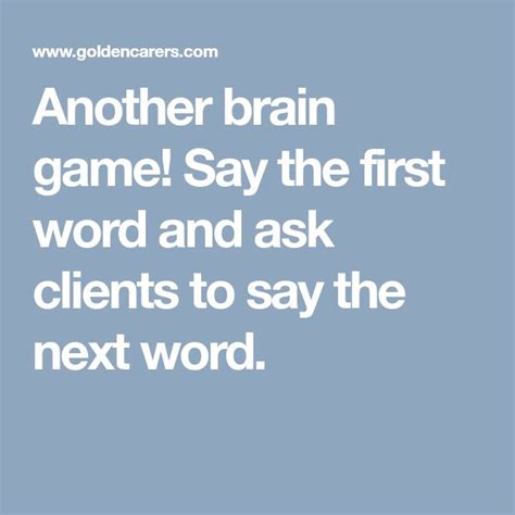 Compound Words Brain Game 1 Word Brain Word Brain Games Brain Games