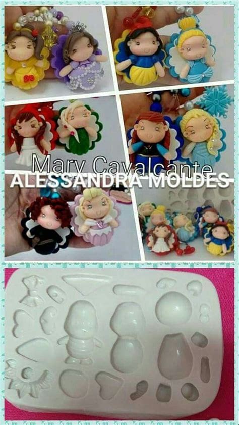 princesas con moldes biscuit pacifier silicone molds cookie cutters molding polymer clay