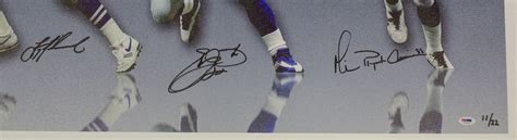 Lot Detail Dallas Cowboys Triplets Signed Canvas Lithograph Smith