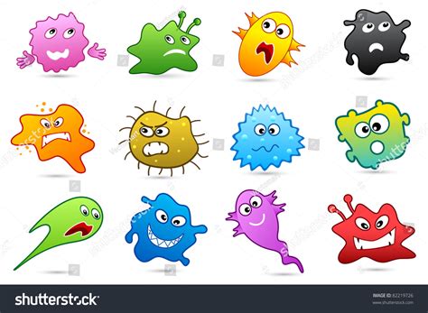 Illustration Of Set Of Colorful Germs On White Background 82219726