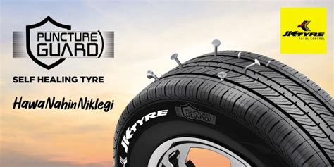 Jk Tyre Launches Self Healing Puncture Guard Tyre Shifting Gears