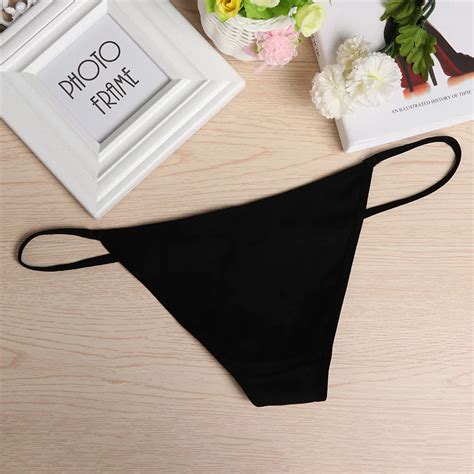 1 Pc Sexy Fashion Cotton V String Low Waist Briefs Panties Women Underpants Low Waist Knickers G