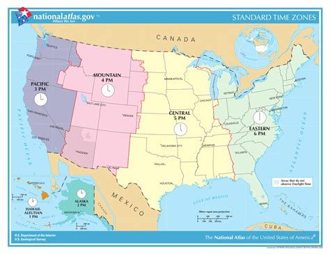 Us Map With Time Zones