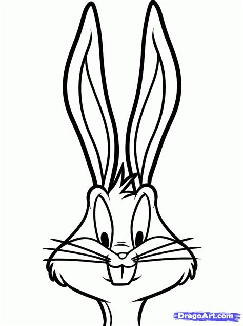 How To Draw Bugs Bunny Face Step By Step At Drawing Tutorials