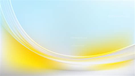 Blue Yellow And White Abstract Wave Background Template Design