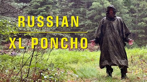 Xl Military Poncho From Russian Cold Camo Shelter Rain Gear