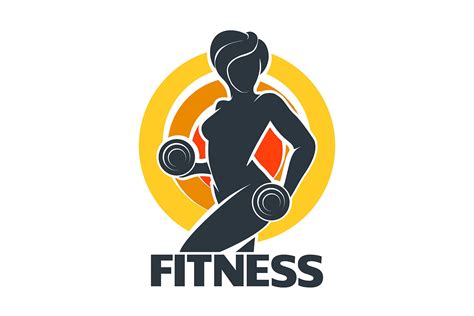 Fitness Gym Logo With Training Woman Silhouette By Olena1983