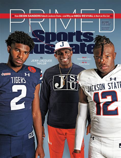 Primed Jackson State University And Coach Deion Sanders Issue Cover Photograph By Sports