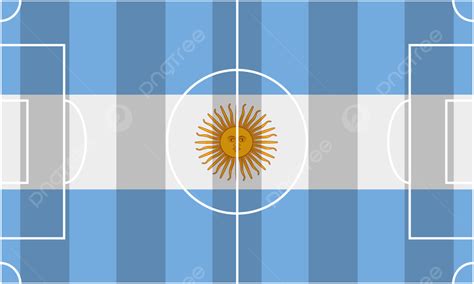 Football Field With Argentina Flag Background Argentina Flag Football