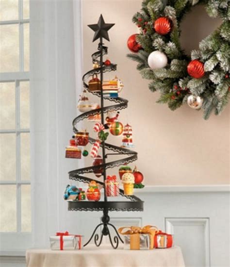 Perfectly sized to display your baubles atop a dresser, desk or counter, the tripar ornament tree stand measures 36h when fully assembled and 20.75w. Metal Spiral Christmas Ornament Tree Tabletop Home Decor ...