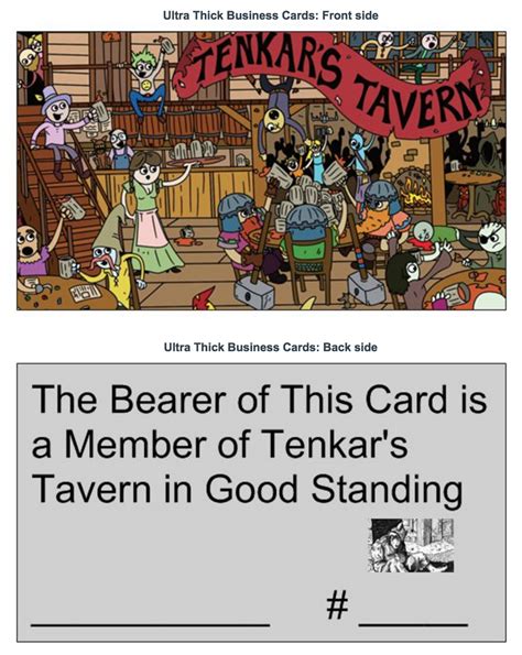 Tenkars Tavern Tenkars Tavern Membership Cards Arrive Wednesday