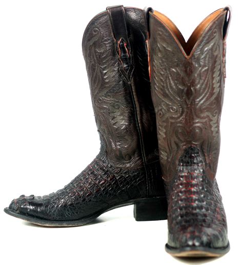 Lucchese 2000 Caiman Alligator Exotic Cowboy Western Boots Rock N Roll