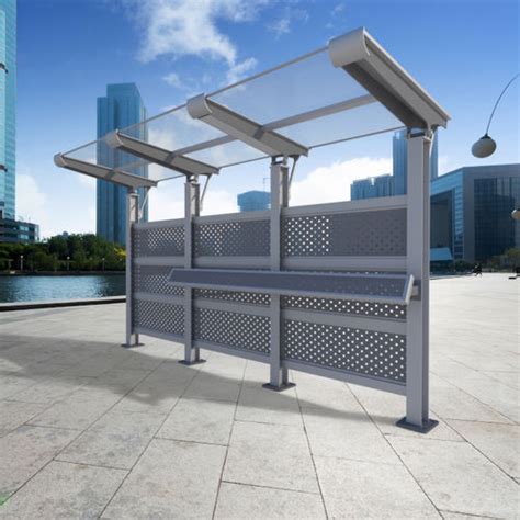 Aluminum Bus Shelter Straight I Beam Interlude Brasco International