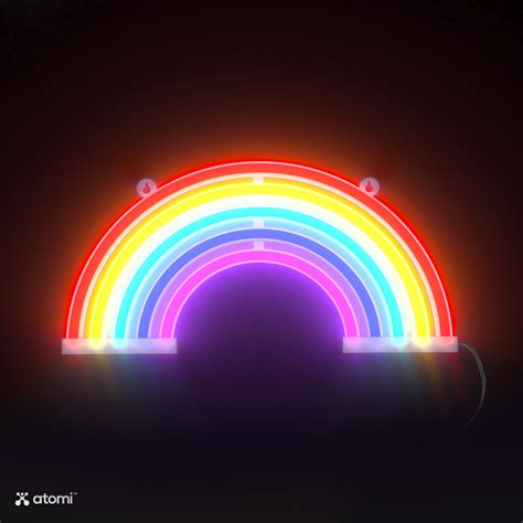 Aesthetic Rainbow Neon Light Ubicaciondepersonascdmxgobmx