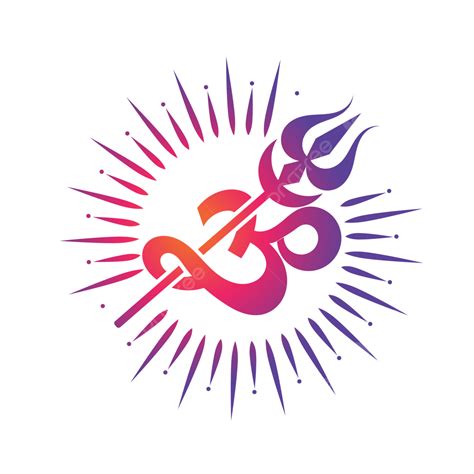 Om Trishul Logo Design With Sun Rays Om Trishul Logo Om Trishul