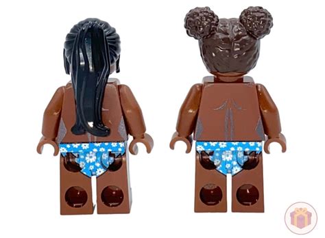 Naked Dark Skinned Minifigures With Breasts Printed On LEGO Etsy