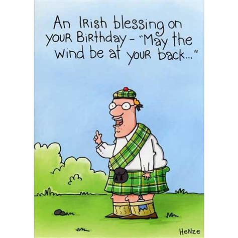 Irish Blessing Funny Humorous Birthday Card