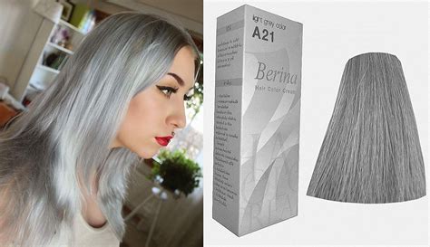 Berina Permanent Hair Color A21 light grey Hair Dye Cream ...