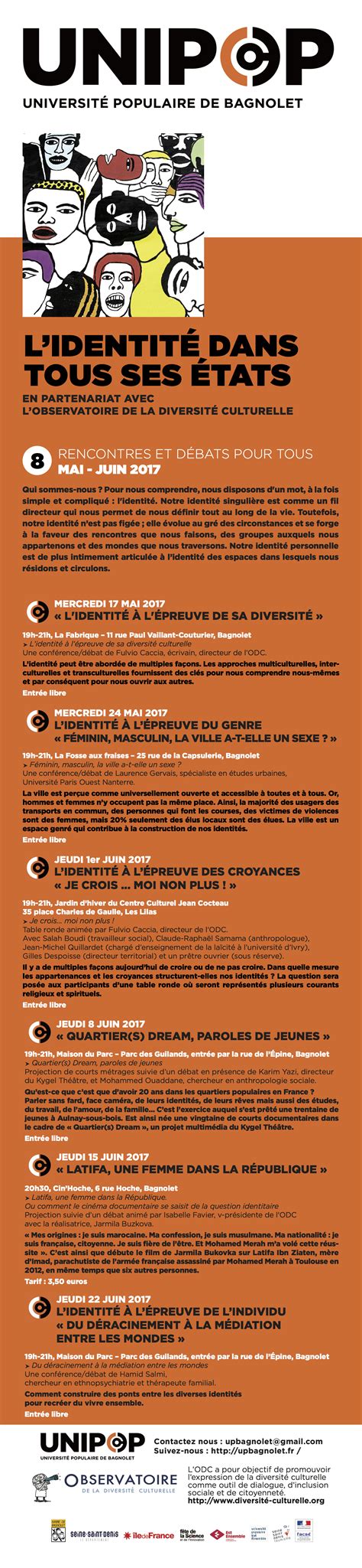 Cycle 8 Mai Juin 2017 Lidentité Université Populaire De Bagnolet