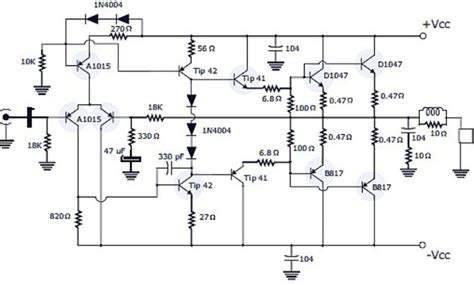 The amplifier circuit diagram shows a 2.5w * 2 stereo amplifier. 400W RMS Stereo Power Amplifier Schematic & PCB Design | Electronic Schematic Diagram