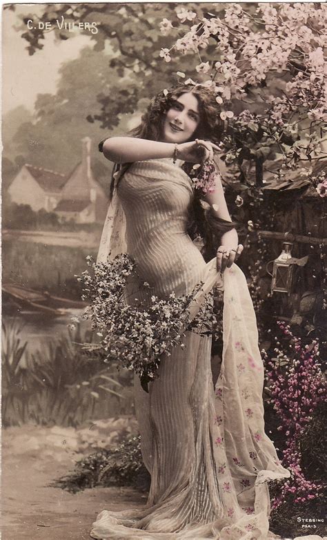 Early 1900sbeautiful Edwardian Ladyflowersoriginal