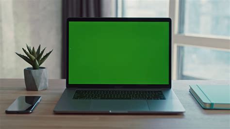 To wake the screen, use one of the following keyboard shortcuts: computer laptop show green screen views for social ...