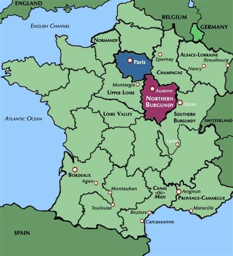 Burgundy Alsace Lorraine Alsace France Map
