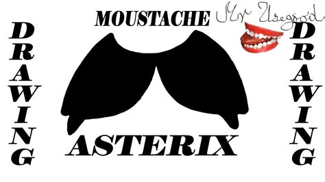How To Draw Asterix Mustache Step By Step Easy Stencil Art