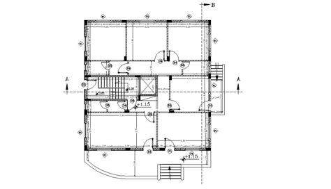 Working Drawing Of Bungalow Layout Dwg Cad Drawing Cadbull