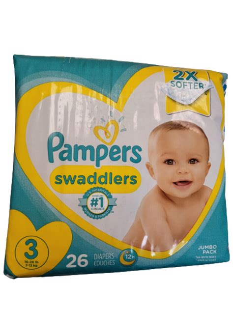 Pampers Swaddlers Diapers Size 3 16 18lbs Grelly Usa