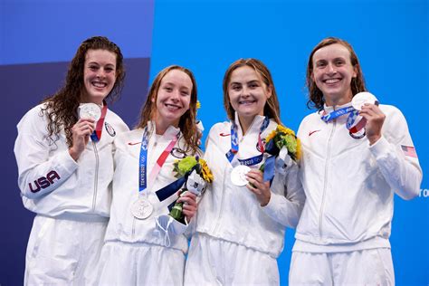 Usa Swim Team Collects Olympic Medals